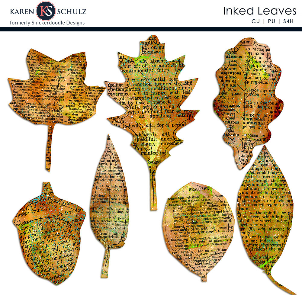 Inked Leaves 01