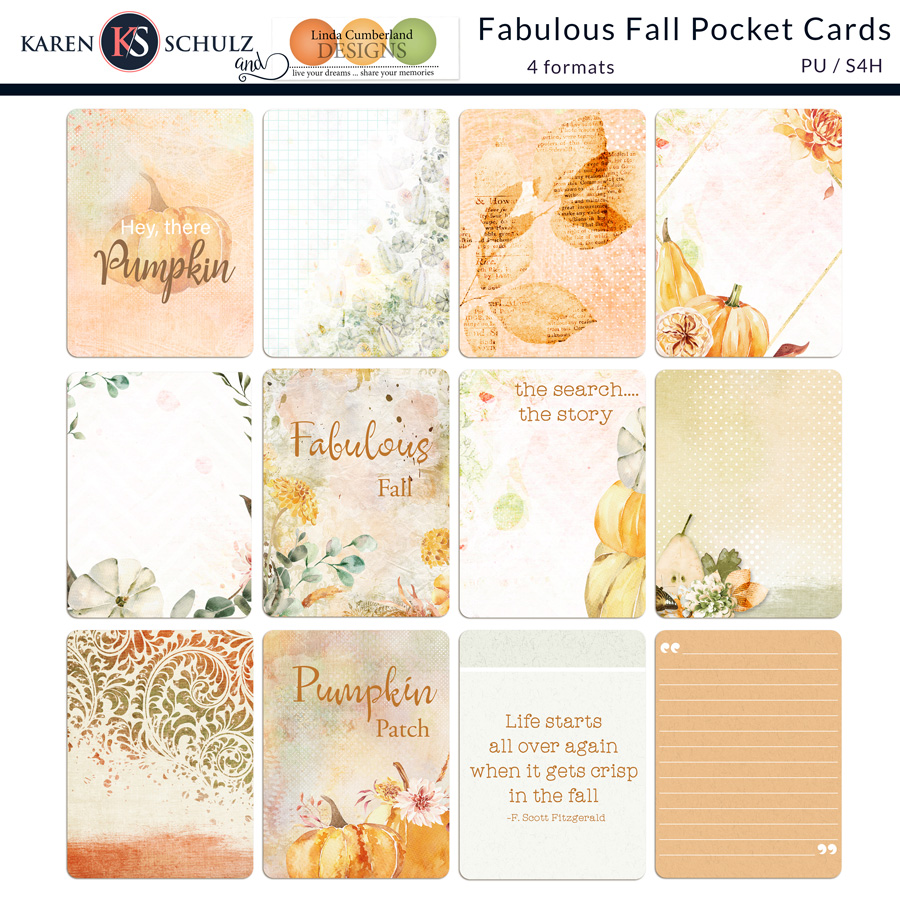 Fabulous Fall Pocket Scrapping Cards