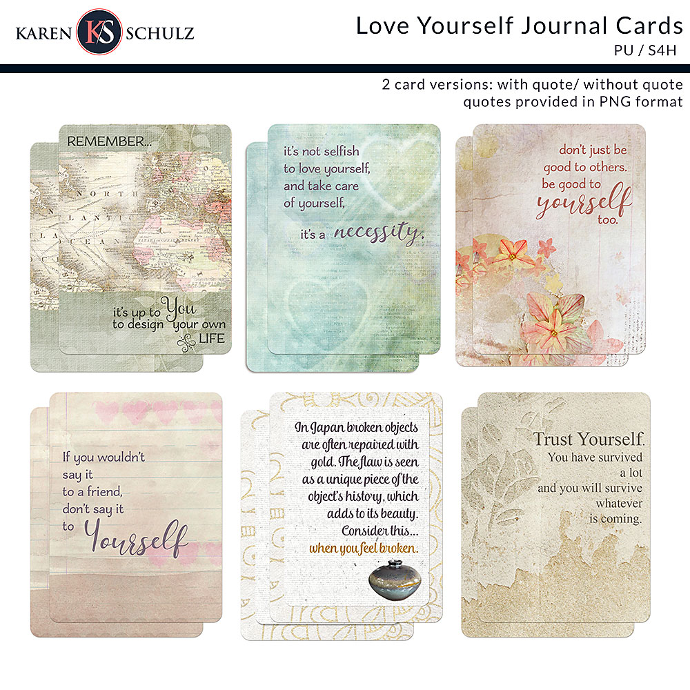Love Yourself Journal Cards