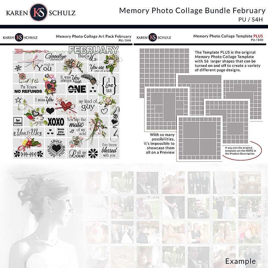 Memory Photo Collage Bundle February