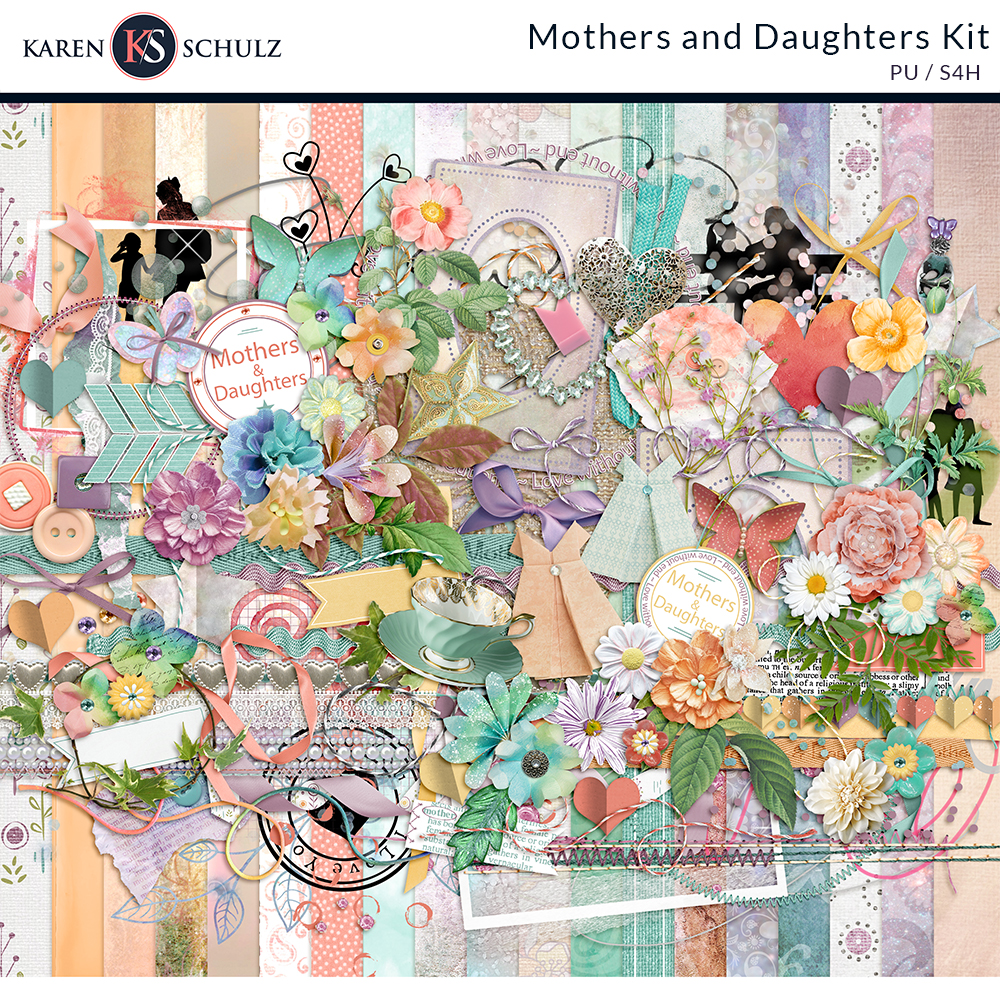Digital Scrapbook Pack | Mothers and Daughters Kit by Karen Schulz 