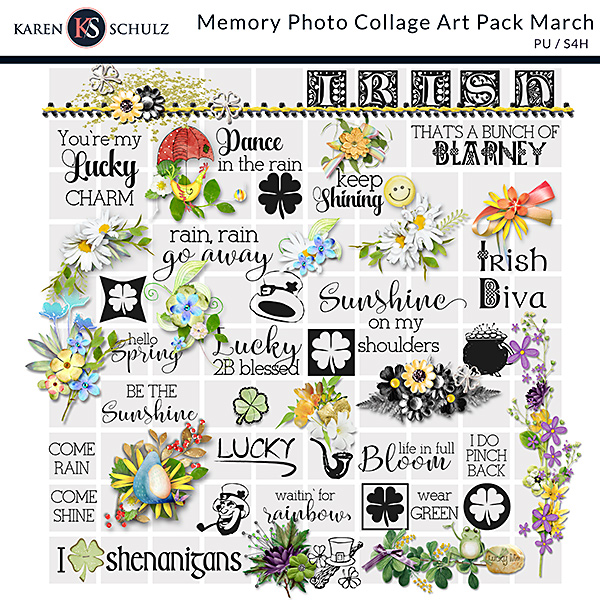 Memory Photo Collage Art Pack March