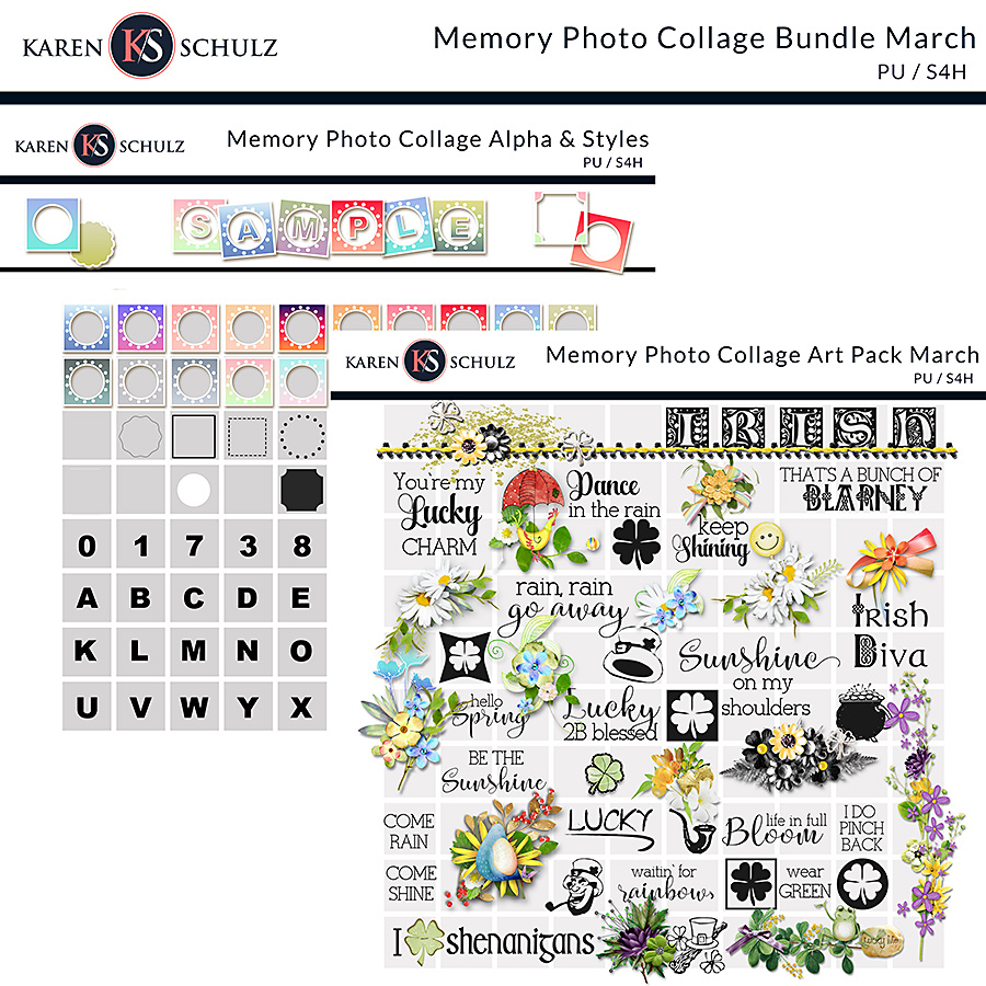 Memory Photo Collage Bundle March