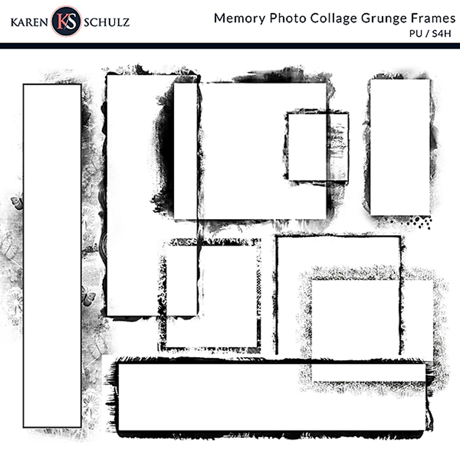 Memory Photo Collage Grunge Frames