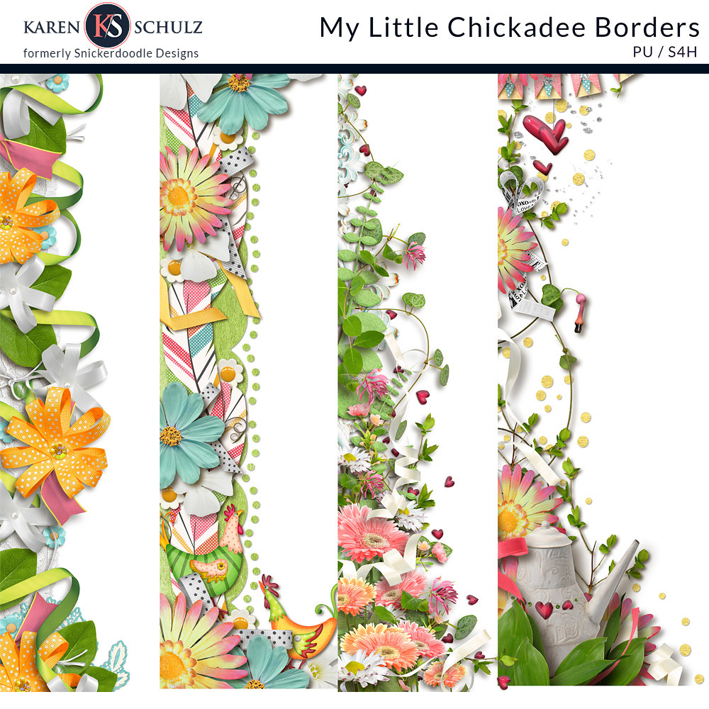 My Little Chickadee Borders