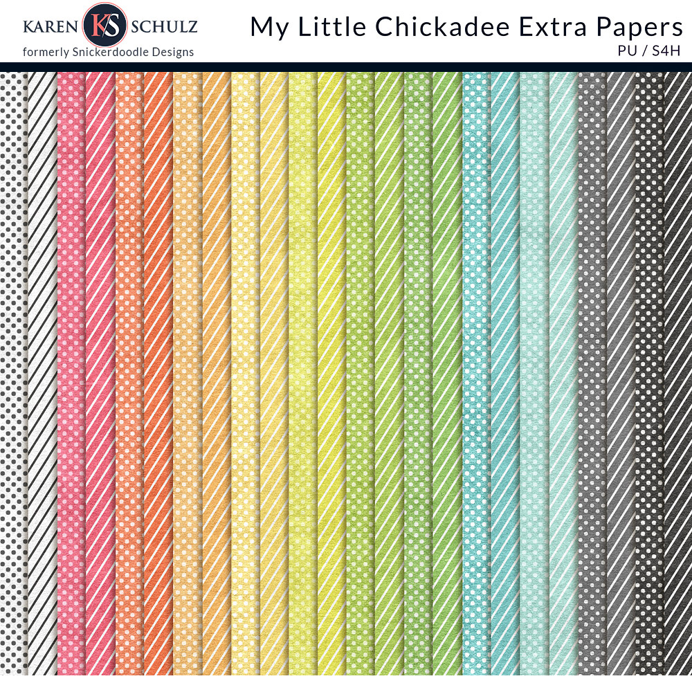 My Little Chickadee Extra Papers