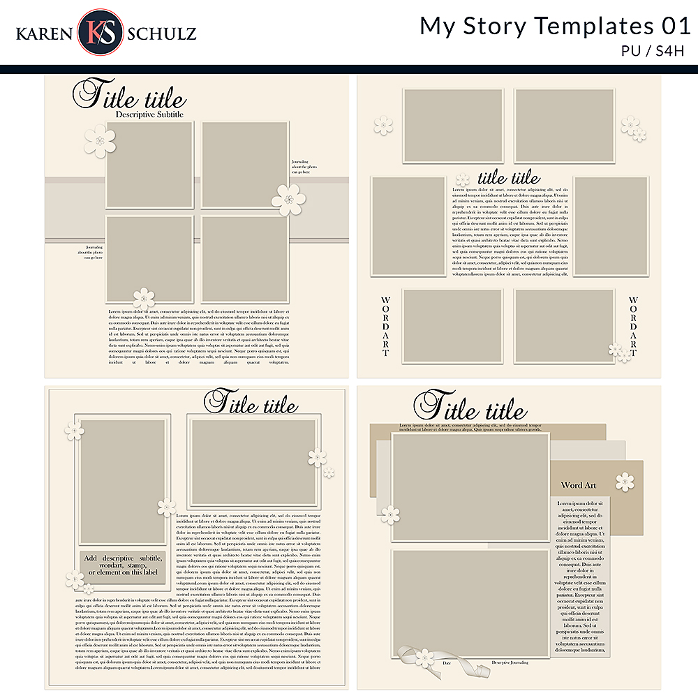 My Story Templates 01 