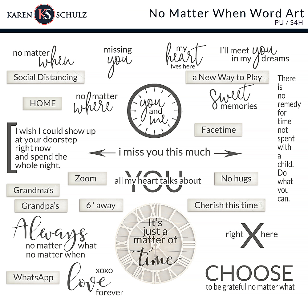 No Matter When Word Art