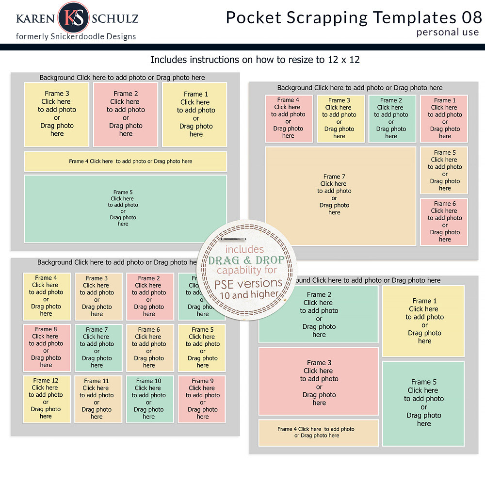 Pocket Scrapping Templates 08