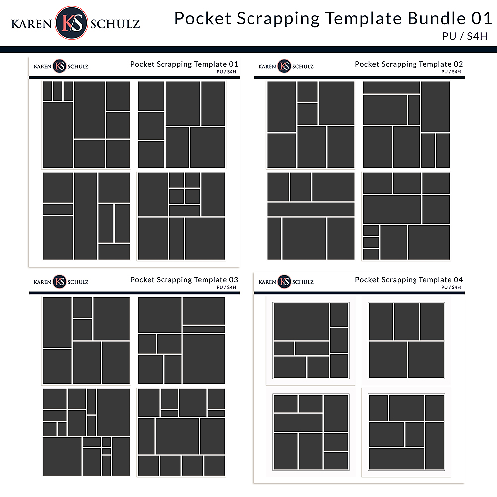 Pocket Scrapping Templates Bundle 01