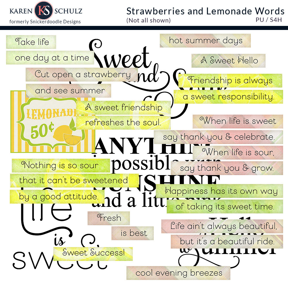 Strawberry Lemonade Words