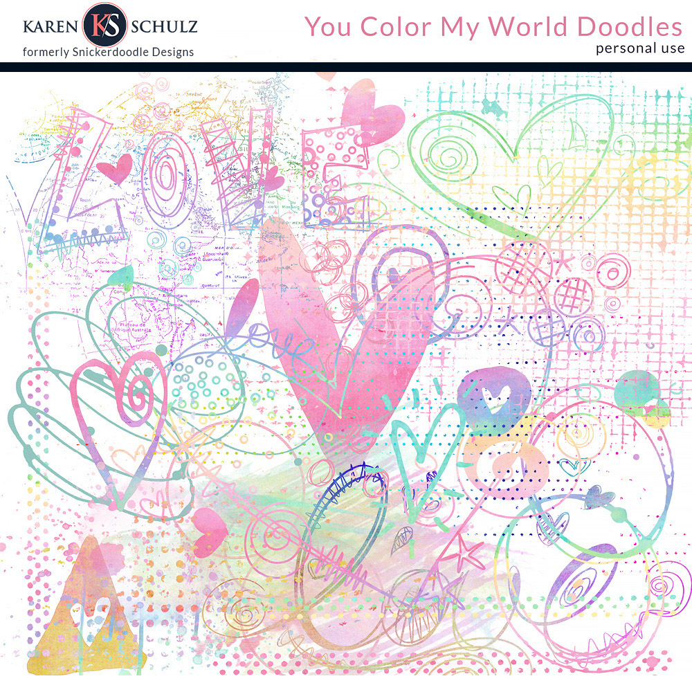 You Color My World Doodles