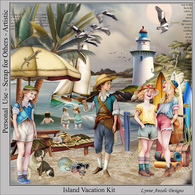 Going Places, Free Travel and Vacation Digital Scrapbook Kit
