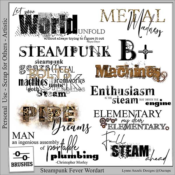 Steampunk Fever Wordart