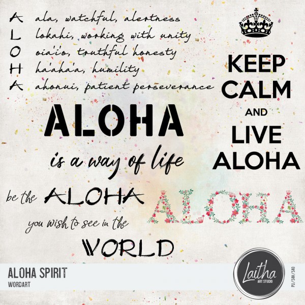 Aloha Spirit - Wordart