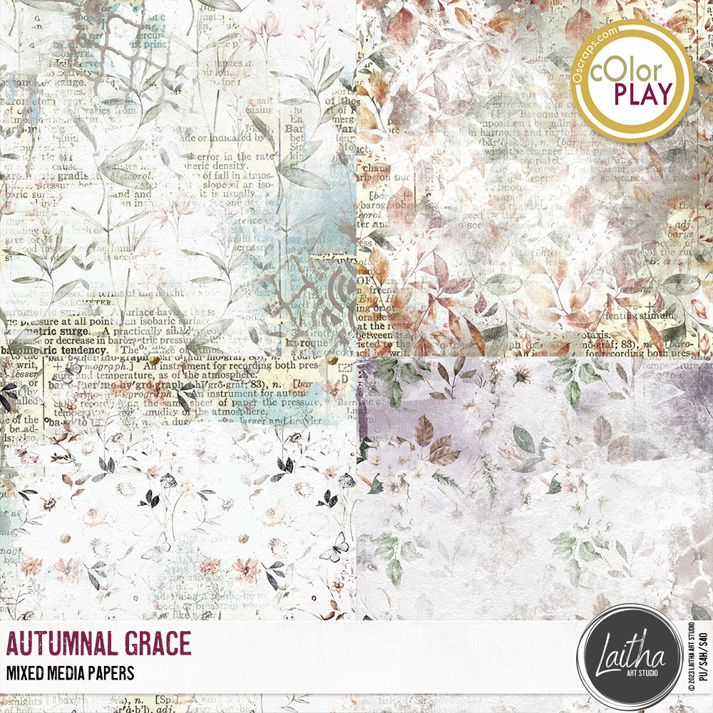 Autumnal Grace - Mixed Media Papers