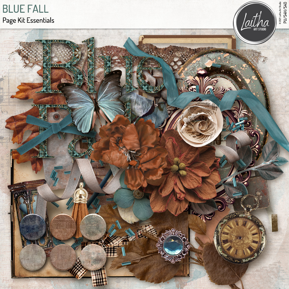 Blue Fall - Page Kit Essentials