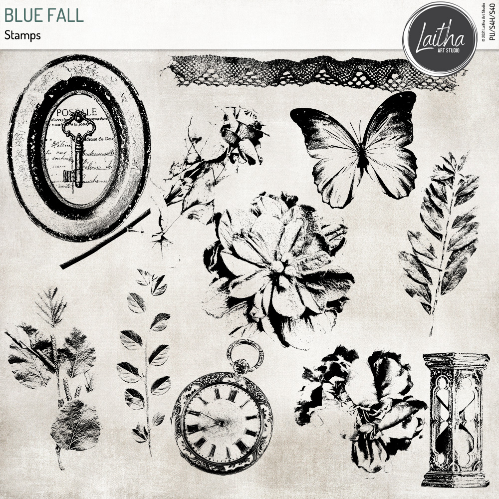 Blue Fall - Stamps
