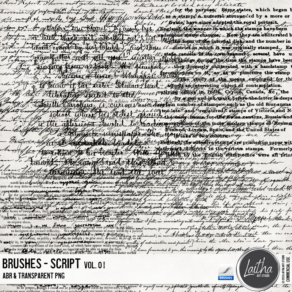 Script Brushes & Stamps Vol. 01