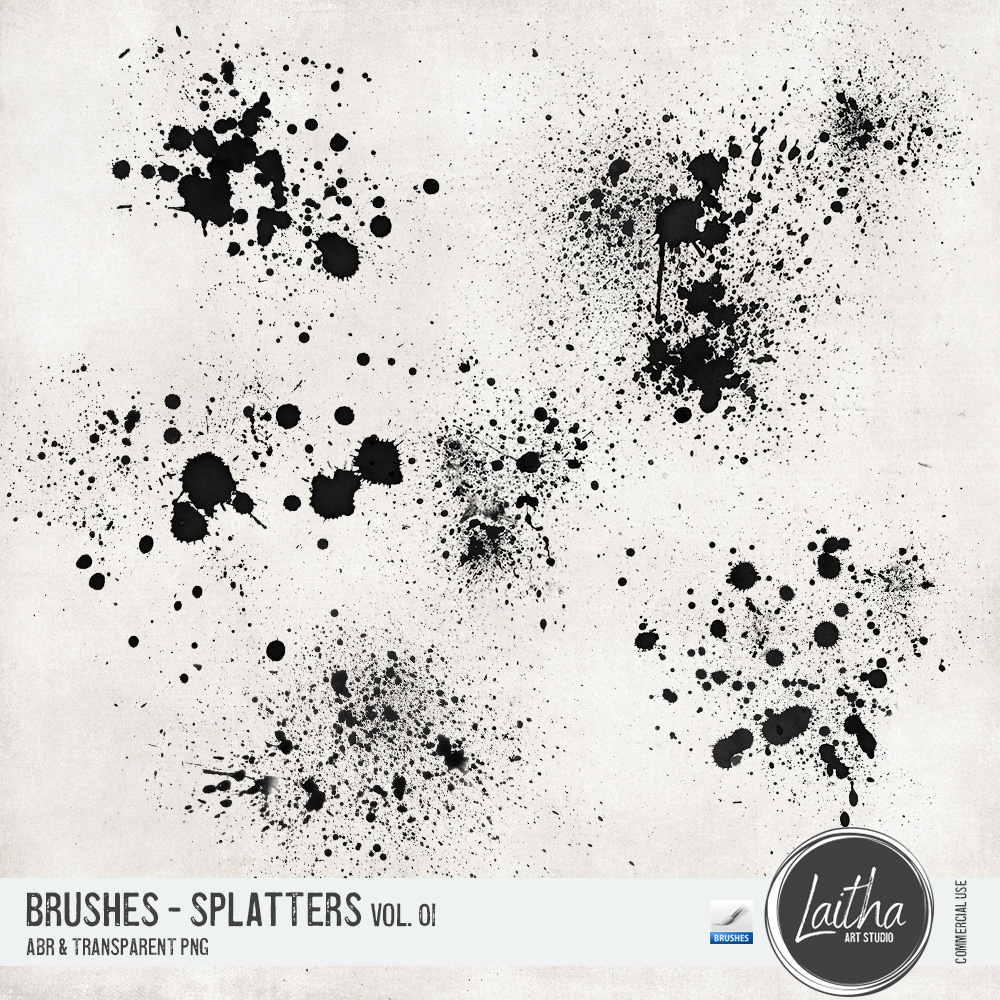 Splatters Brushes & Stamps Vol. 01