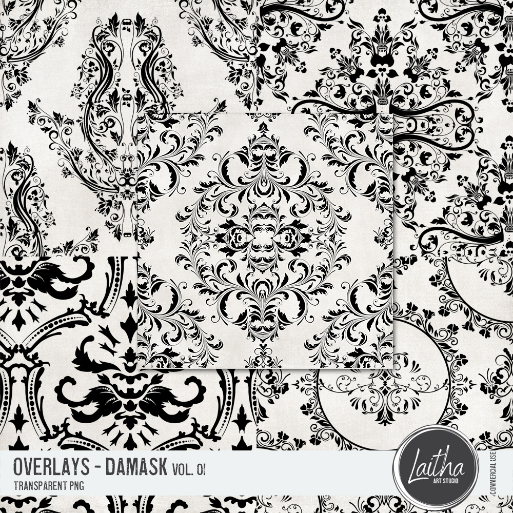 Damask Overlays Vol. 01