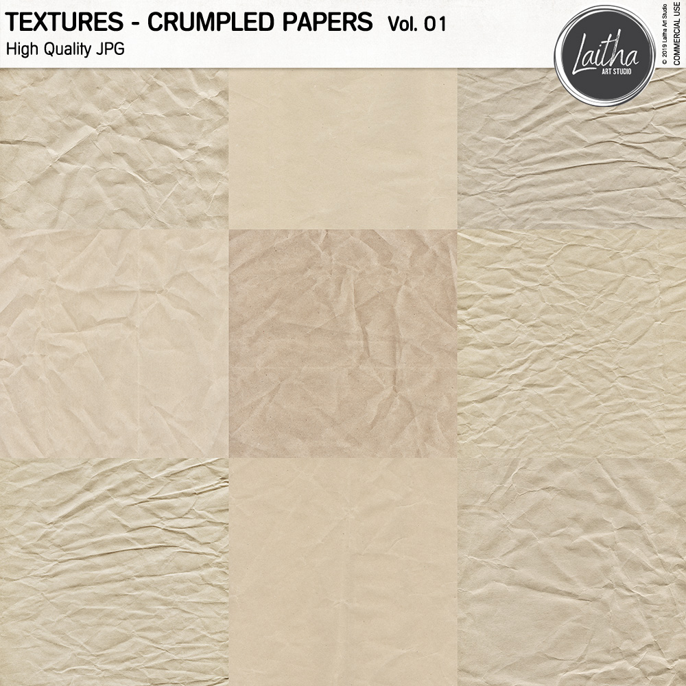 Crumpled Paper Textures Vol. 01
