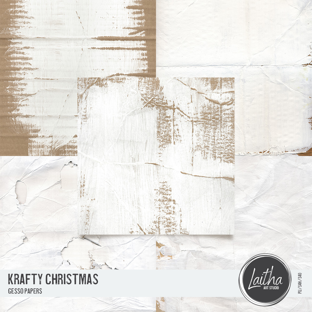 Krafty Christmas - Gesso Papers