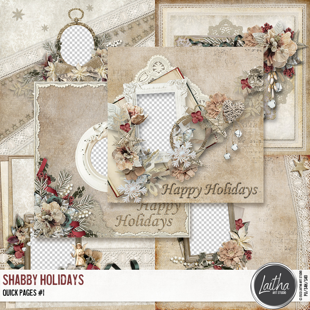 Shabby Holidays - Quick Pages #1