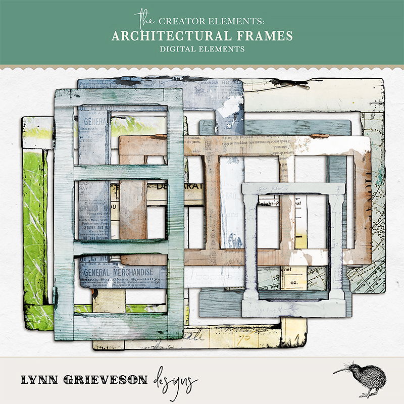 Architectural Frames by Digital Scrapbooking designer Lynn Grieveson