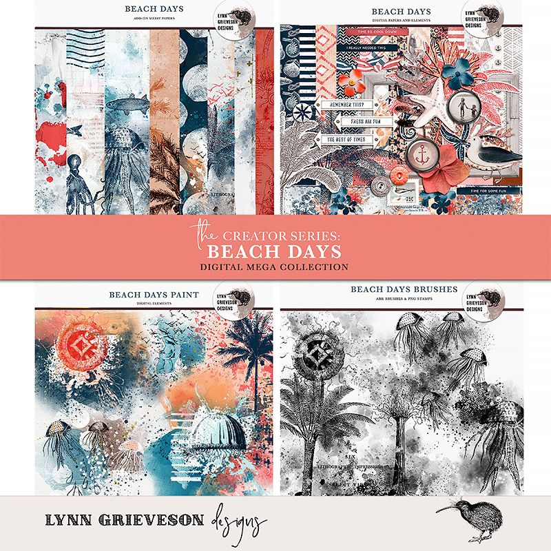 Beach Days Digital Scrapbooking Collection