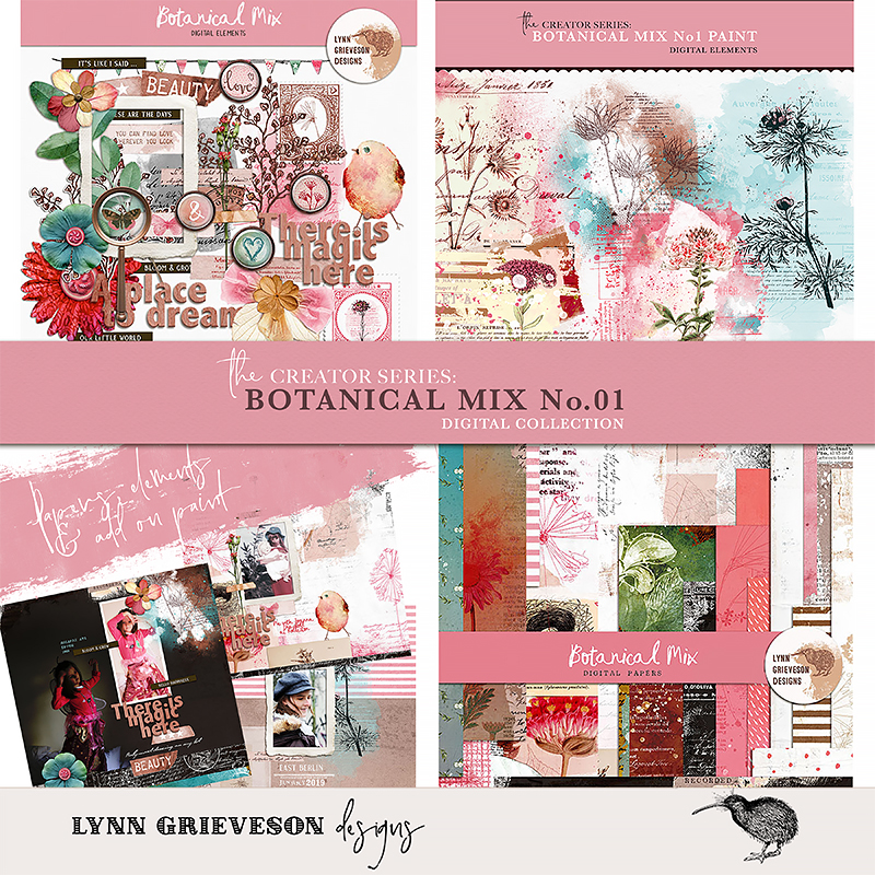 Botanical Mix No01 Digital Scrapbooking Collection
