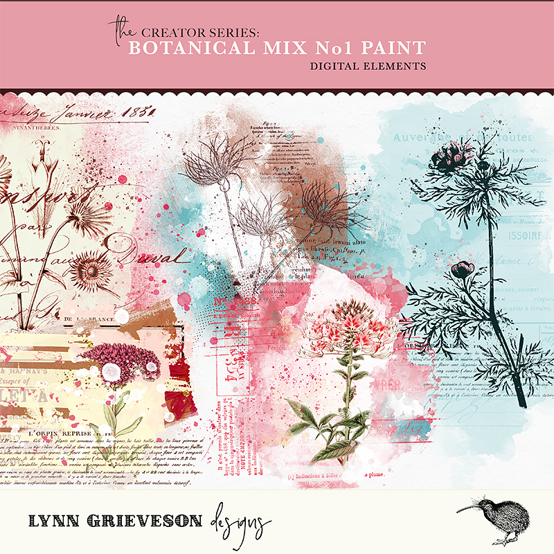 Botanical Mix No01 Paint for Digital Scrapbooking