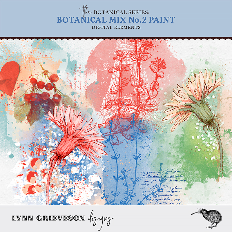 Botanical Mix No2 Digital Scrapbooking Paint