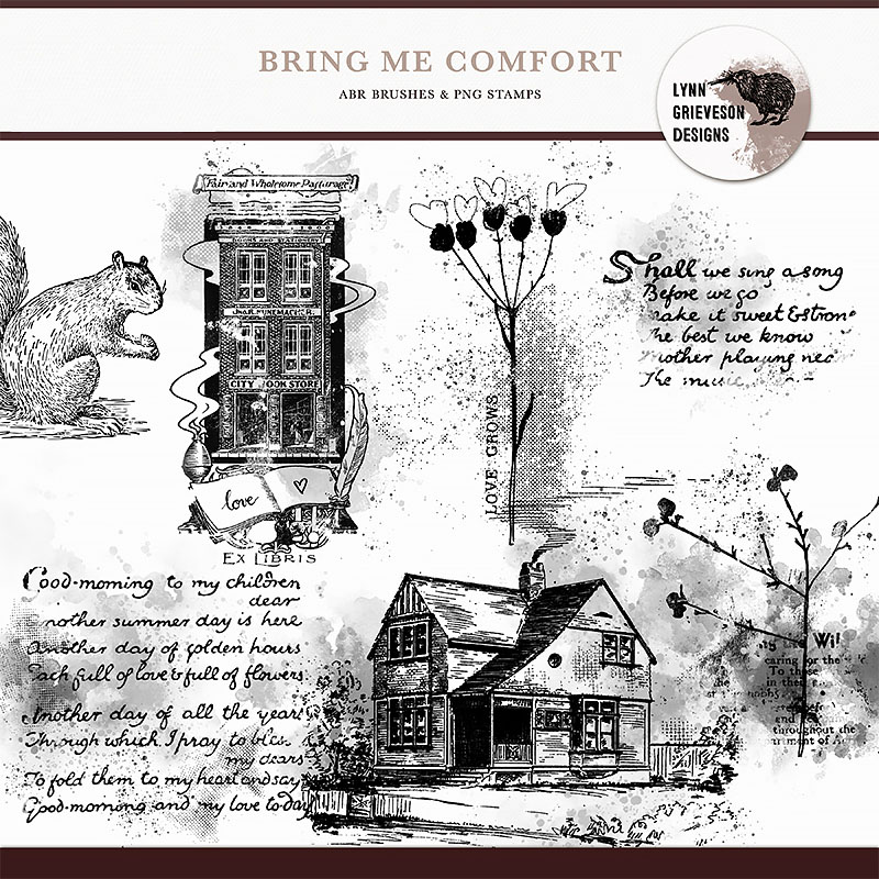 Bring Me Comfort Digital Scrapbooking Kit by Lynn Grieveson