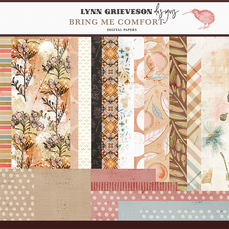 Bring Me Comfort Digital Scrapbooking Paper Pack 