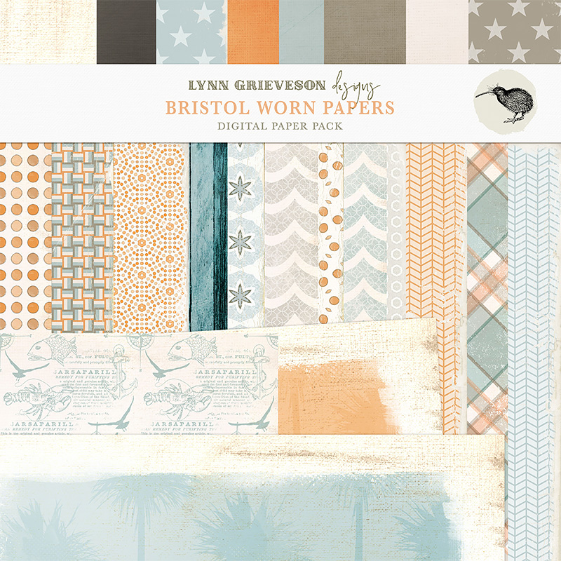 Bristol Digital Scrapbooking Paper Pack by Lynn Grieveson