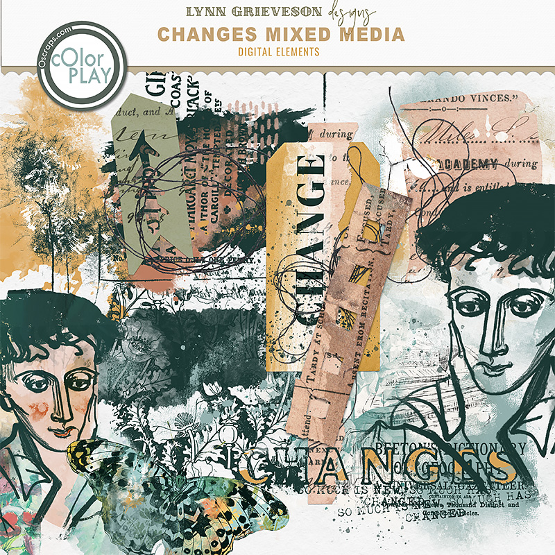 Changes Digital Scrapbooking Mixed Media by Lynn Grieveson