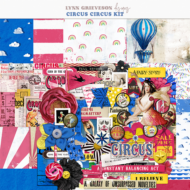 Circus Circus Digital Scrapbooking Kit by Lynn Grieveson