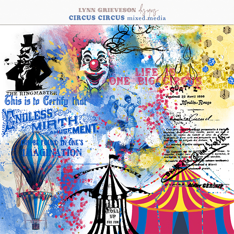 Circus Circus Mixed Media by Lynn Grieveson