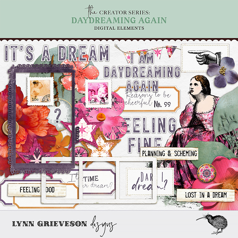 Daydreaming Again digital scrapbooking elements