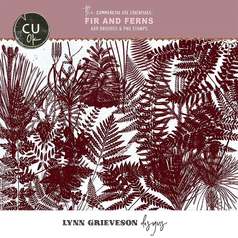 Fir and Ferns CU brushes and stamps