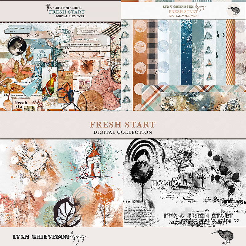 Fresh Start Digital Scrapbooking Collection by Lynn Grieveson