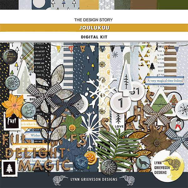 Joulukuu Digital Scrapbooking Kit by Lynn Grieveson