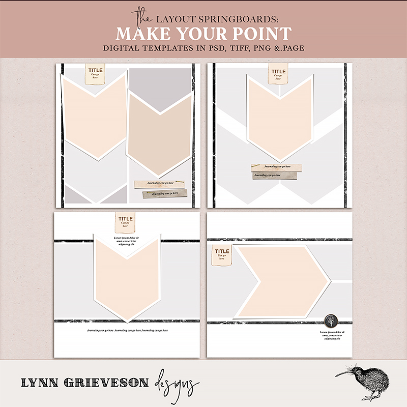 Make Your Point Digital Scrapbooking Templates