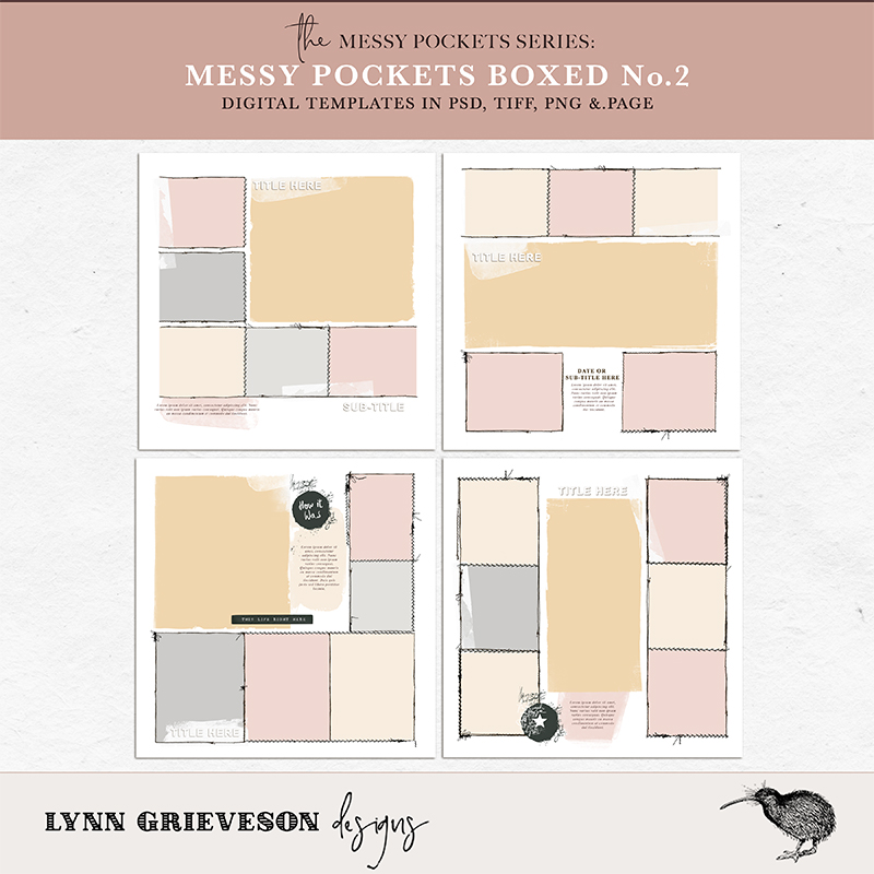 Messy Pockets Boxed No2 templates