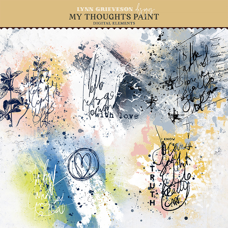 My Thoughts Digital Scrapbooking Paint by Lynn Grieveson 