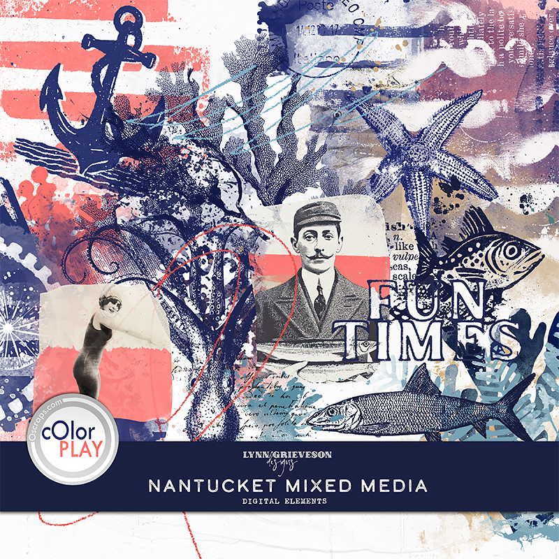 Nantucket Mixed Media Elements