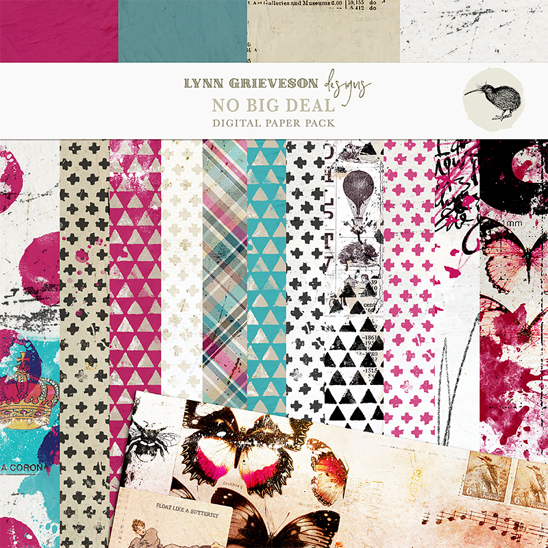 No Big Deal Digital Scrapbooking Paper Pack