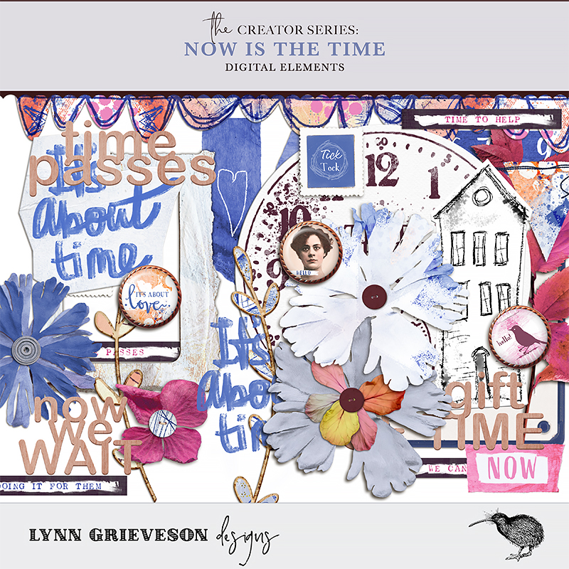 Now is the Time Digital Scrapbooking Elements