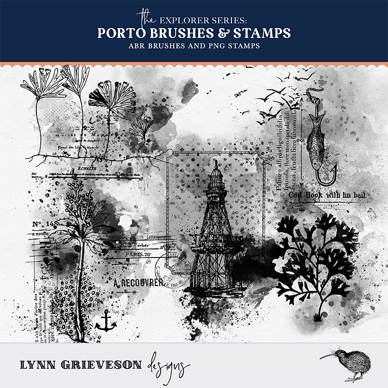 Porto Digital Scrapbooking Brushes and Stamps by Lynn Grieveson